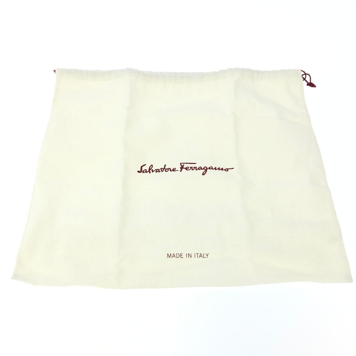 Salvatore Ferragamo 2WAY bag in excellent condition, logo raffia, black/beige, women's 9