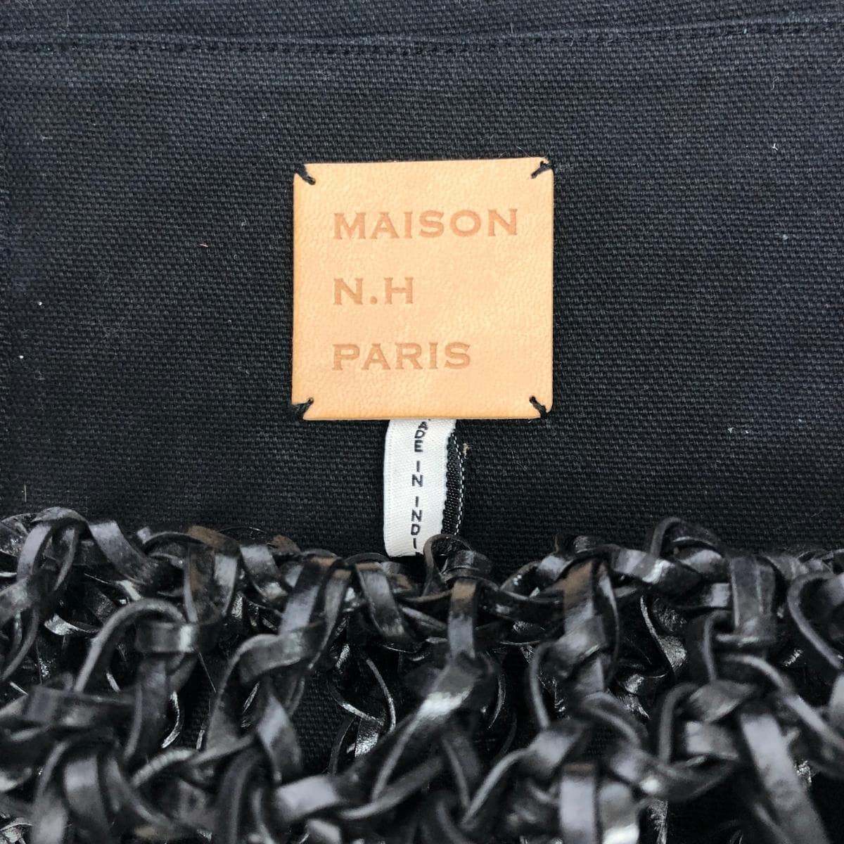 MAISON N.H PARIS Tote Bag Good Condition Mesh Black Ladies 7
