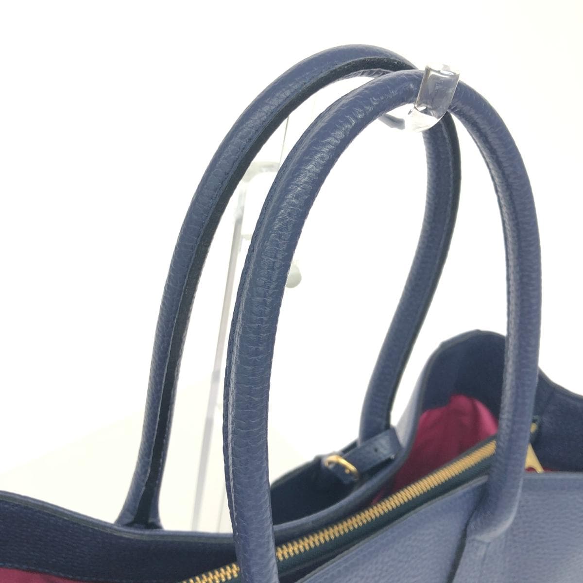 A.D.M.J (Accessoires De Mademoiselle) ADMJ/Tote Bag Good Condition Leather Navy Women's 4