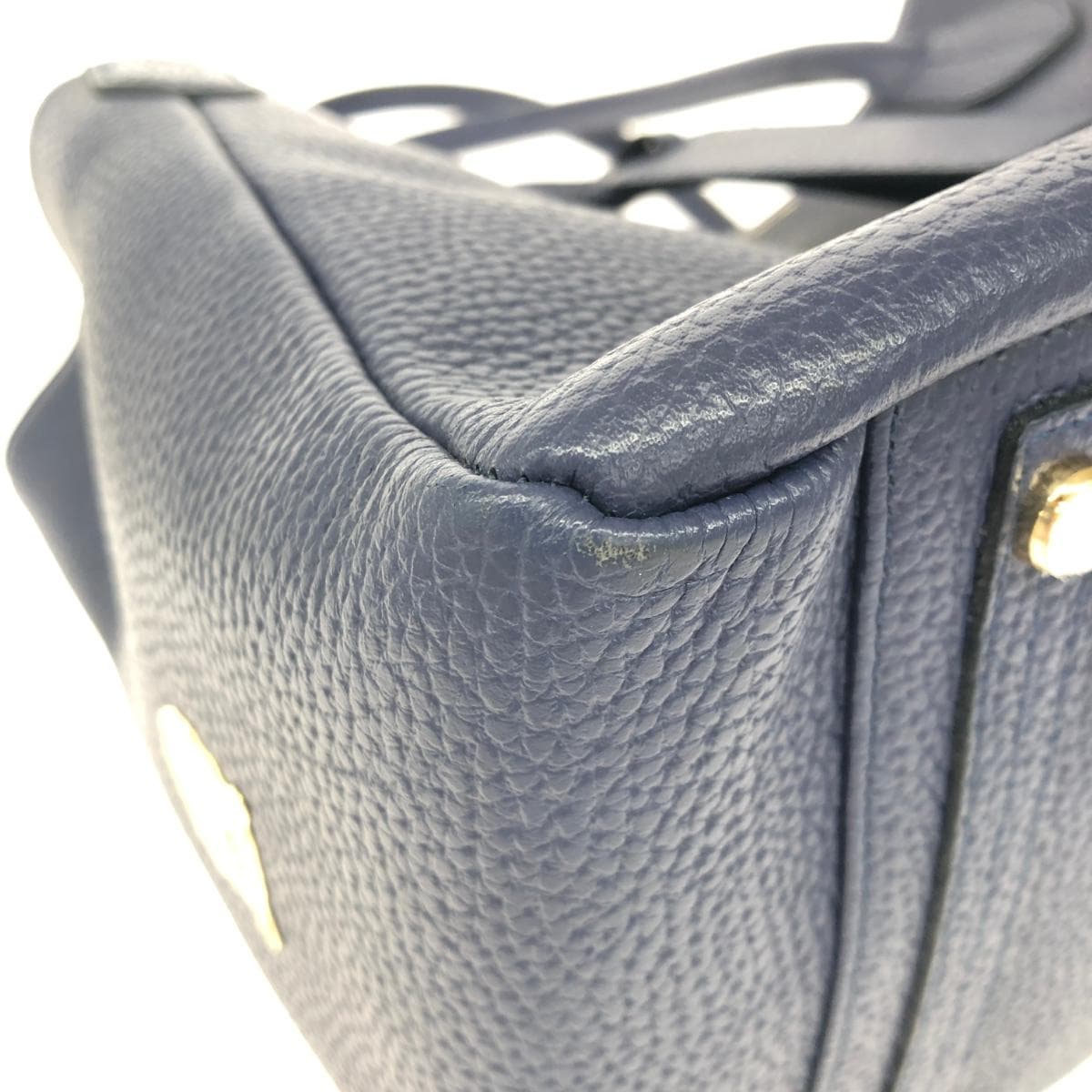 A.D.M.J (Accessoires De Mademoiselle) ADMJ/Tote Bag Good Condition Leather Navy Women's 8