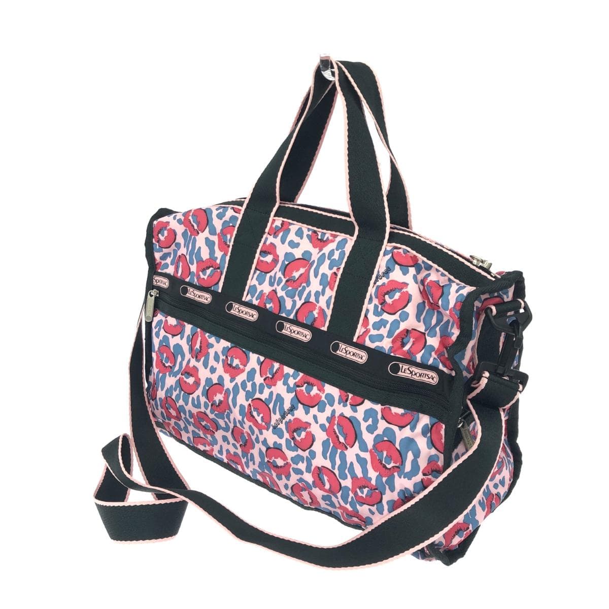LeSportsac 2WAY Bag Lip Pattern Nylon Pink Ladies 3