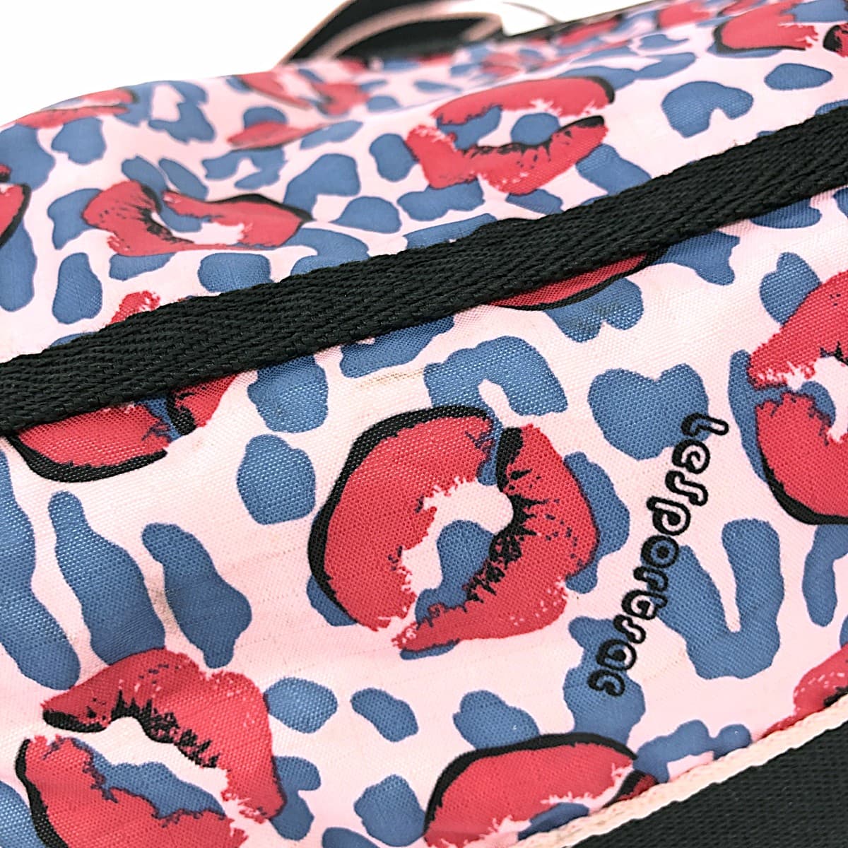LeSportsac 2WAY Bag Lip Pattern Nylon Pink Ladies 9
