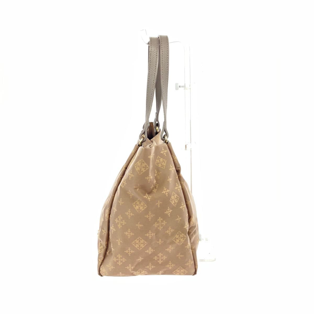 russet Lattice Mini Tote Bag Monogram/Nylon Beige Ladies 2