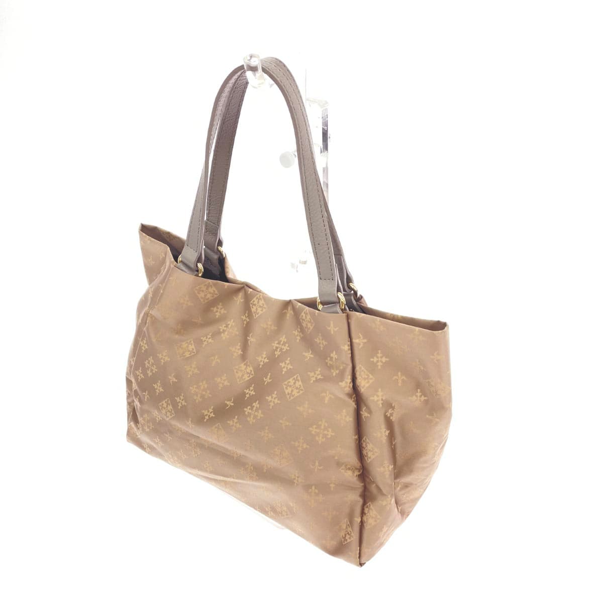 russet Lattice Mini Tote Bag Monogram/Nylon Beige Ladies 3