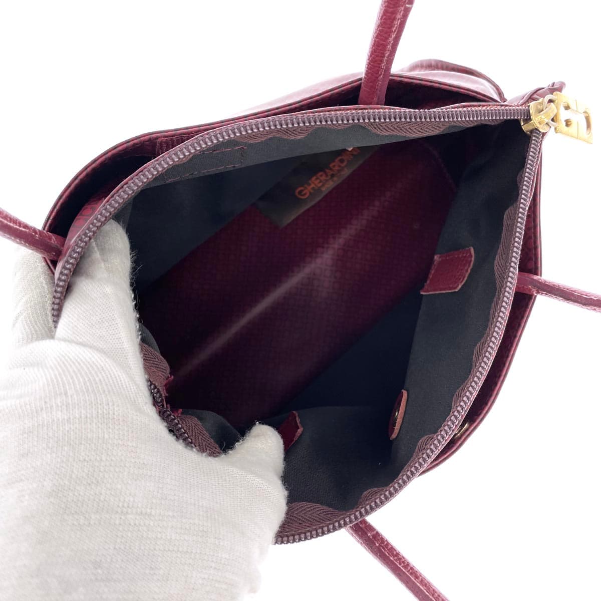 GHERARDINI Mini Tote Bag Softy/Nylon Bordeaux Ladies 4