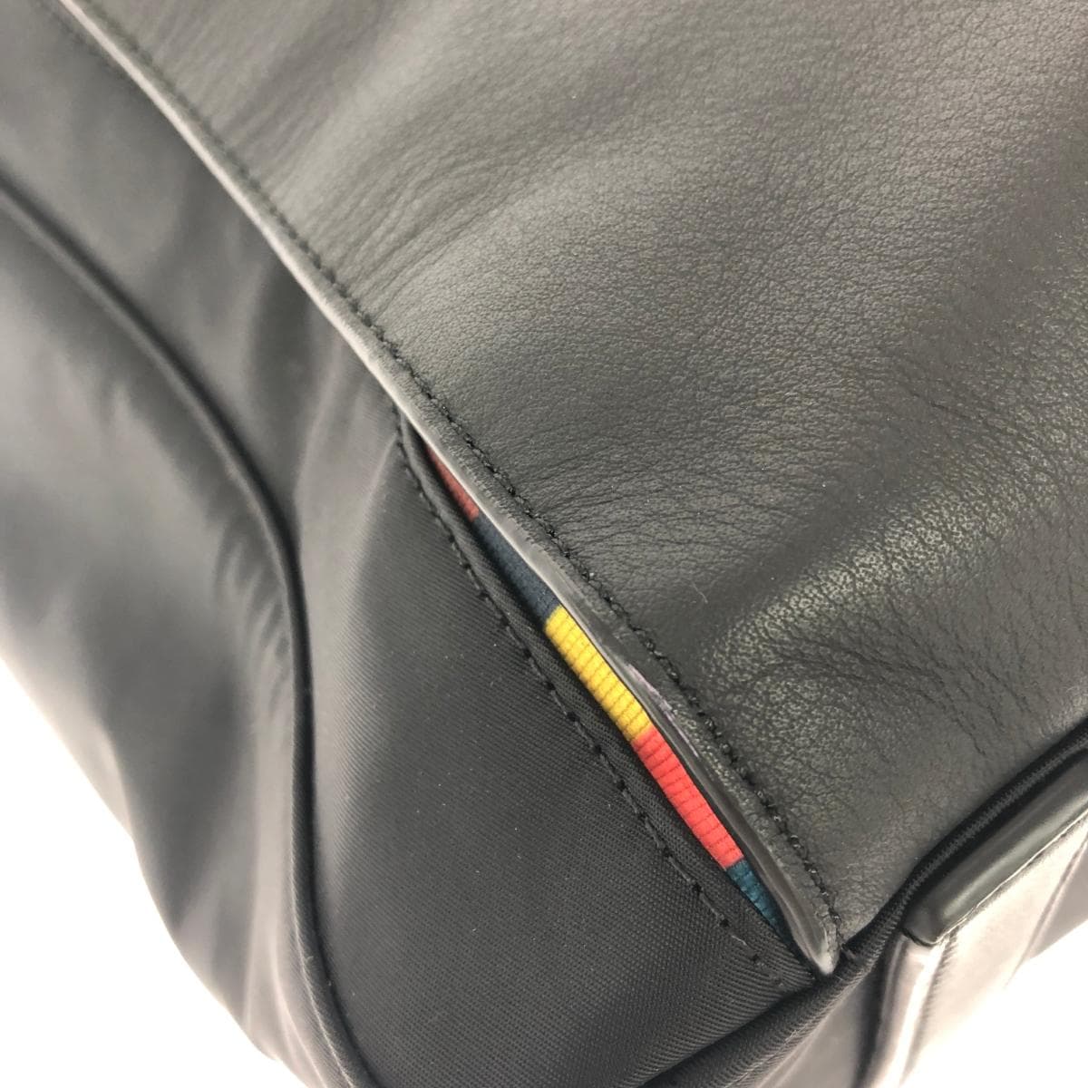Paul Smith Tote Bag Nylon Leather Black 9