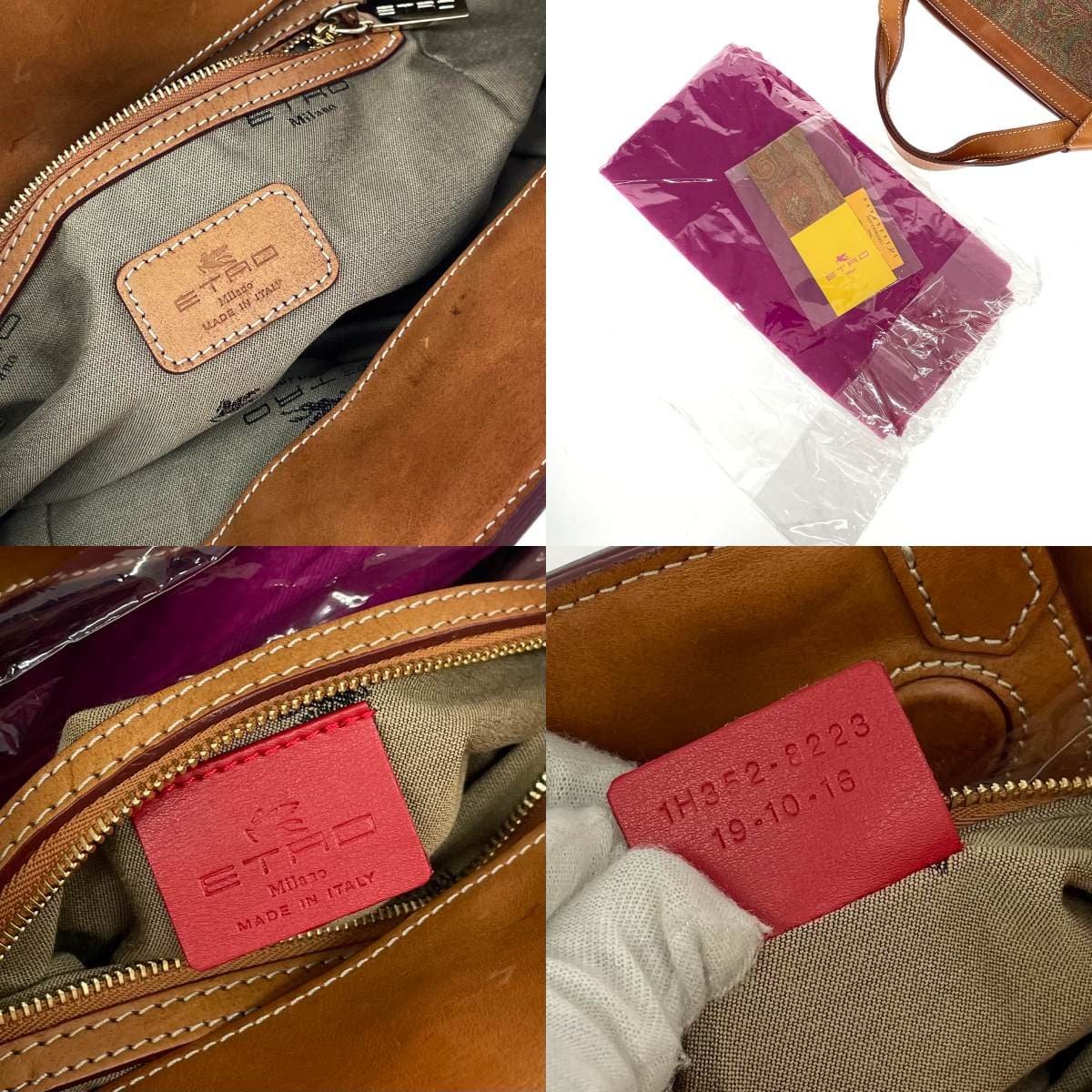 ETRO Handbag Paisley/PVC × Canvas/Combination Design Brown Ladies 8