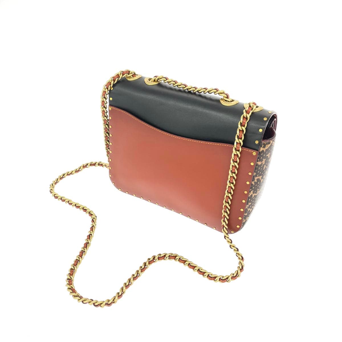 COACH Shoulder Bag Signature/Flower Turn Lock/PVC 4679 Brown Ladies 3