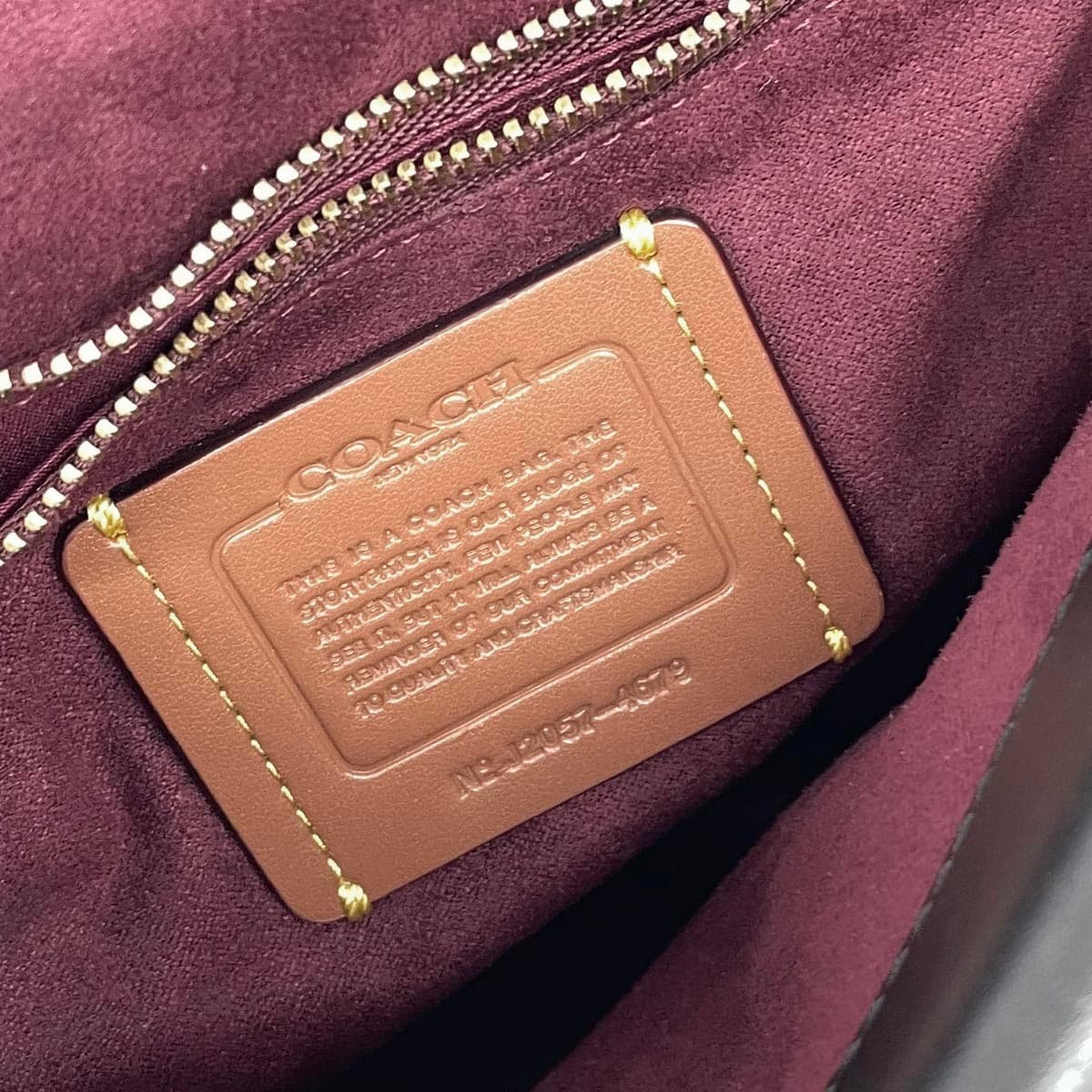 COACH Shoulder Bag Signature/Flower Turn Lock/PVC 4679 Brown Ladies 7