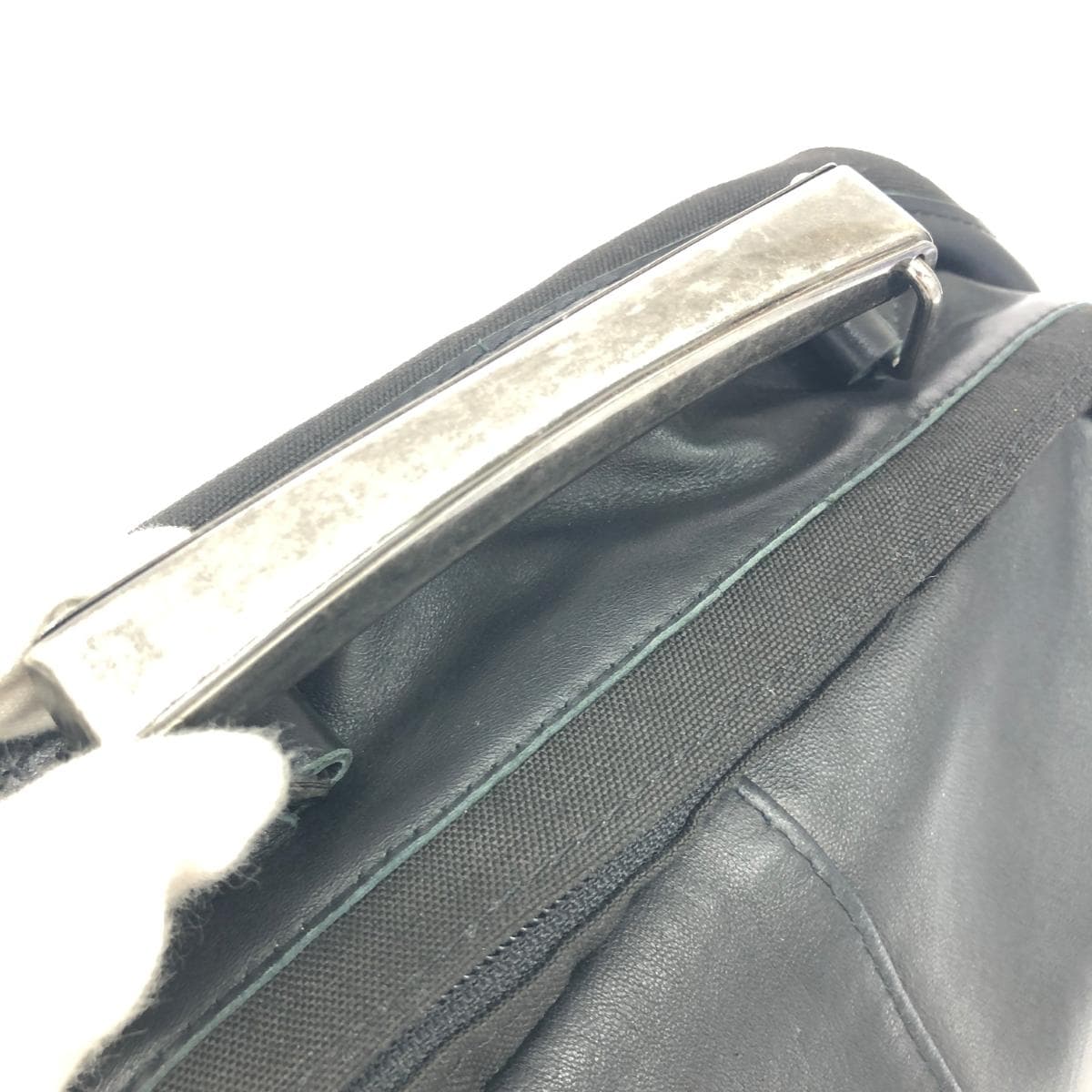 jasmb Basics by Jasmb Backpack Made in England / Leather x Canvas Black Men's 6