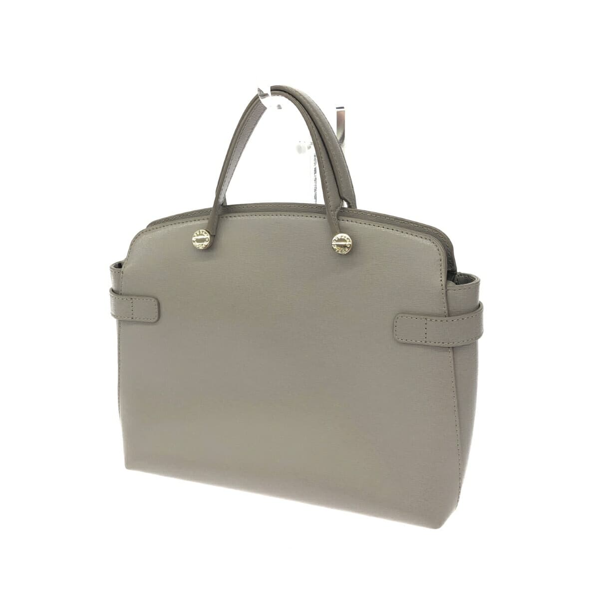 FURLA 2WAY Bag / Agatha M Good Condition PVC Gray Beige Ladies 3