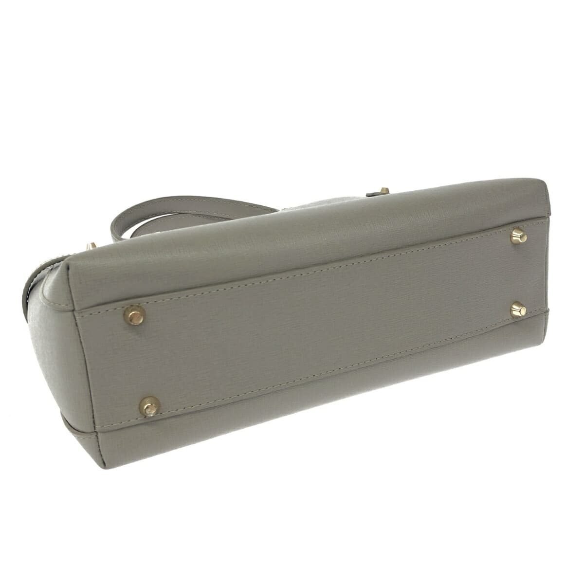 FURLA 2WAY Bag / Agatha M Good Condition PVC Gray Beige Ladies 4