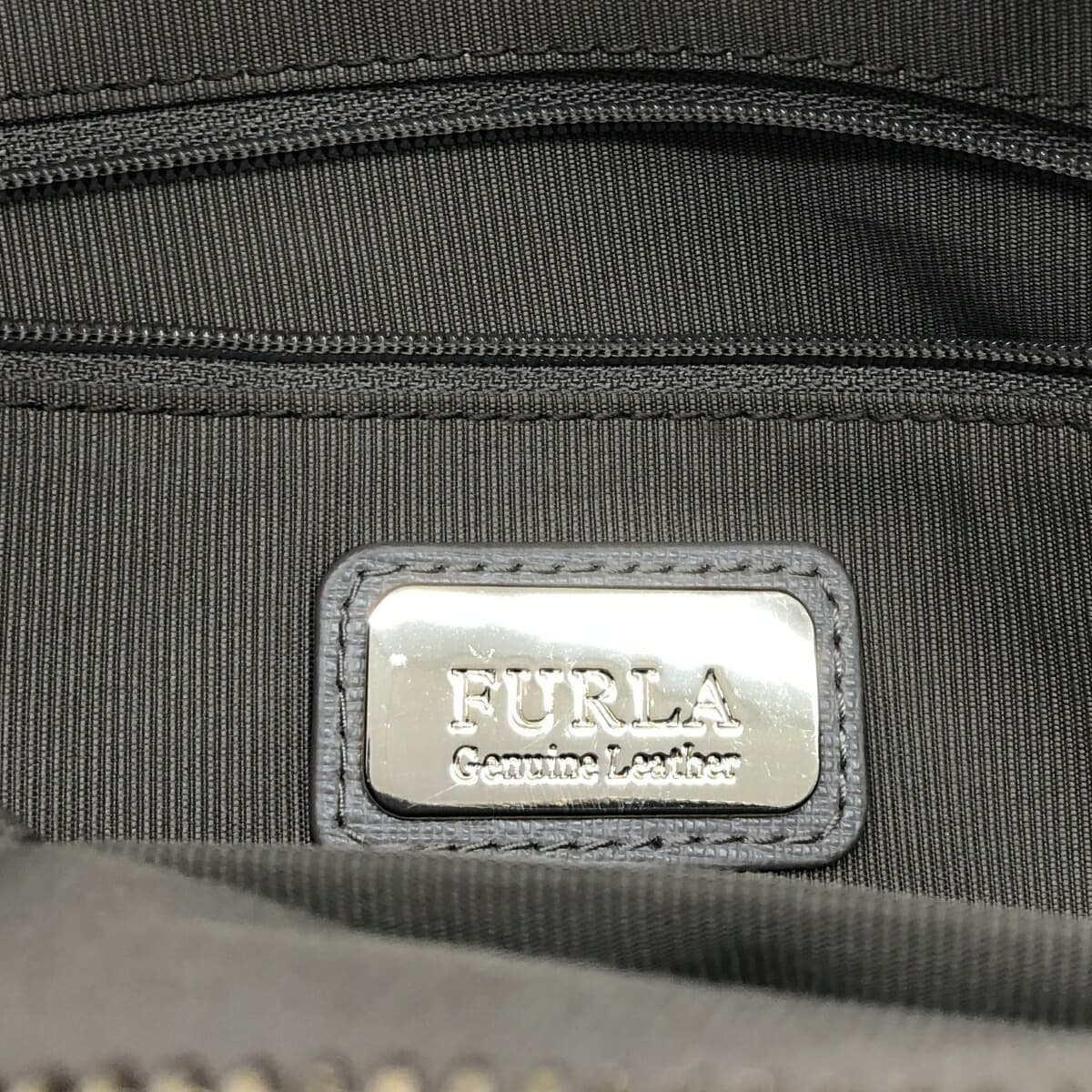 FURLA 2WAY Bag / Agatha M Good Condition PVC Gray Beige Ladies 7