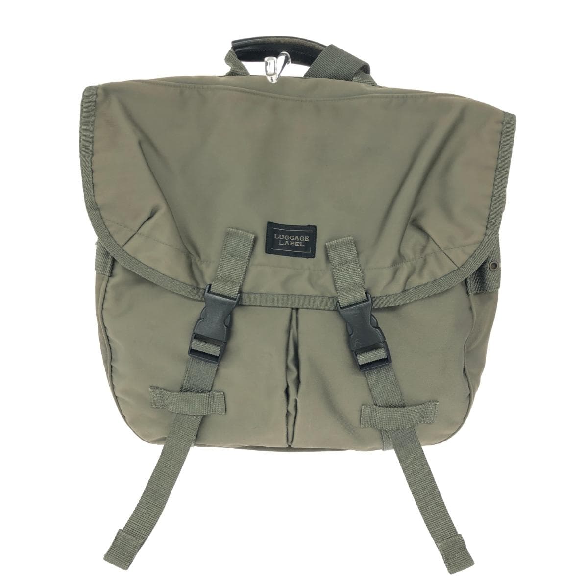 LUGGAGE LABEL 2WAY Bag Nylon Khaki Unisex