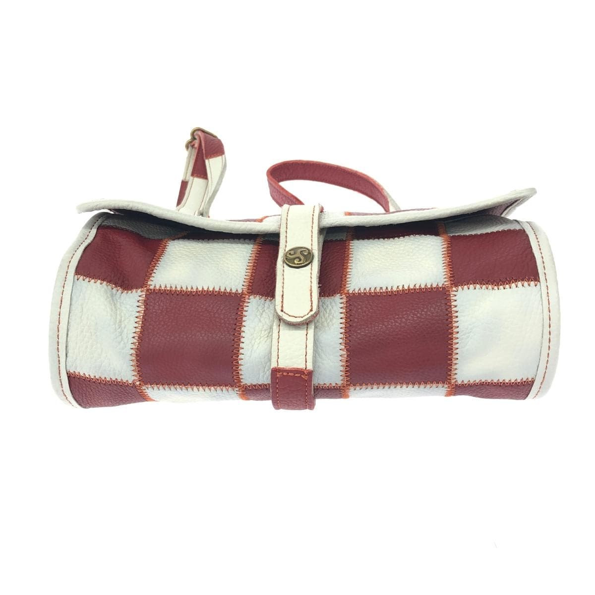 WMY Shoulder Bag Leather/With Key Case White/Red Women's 4