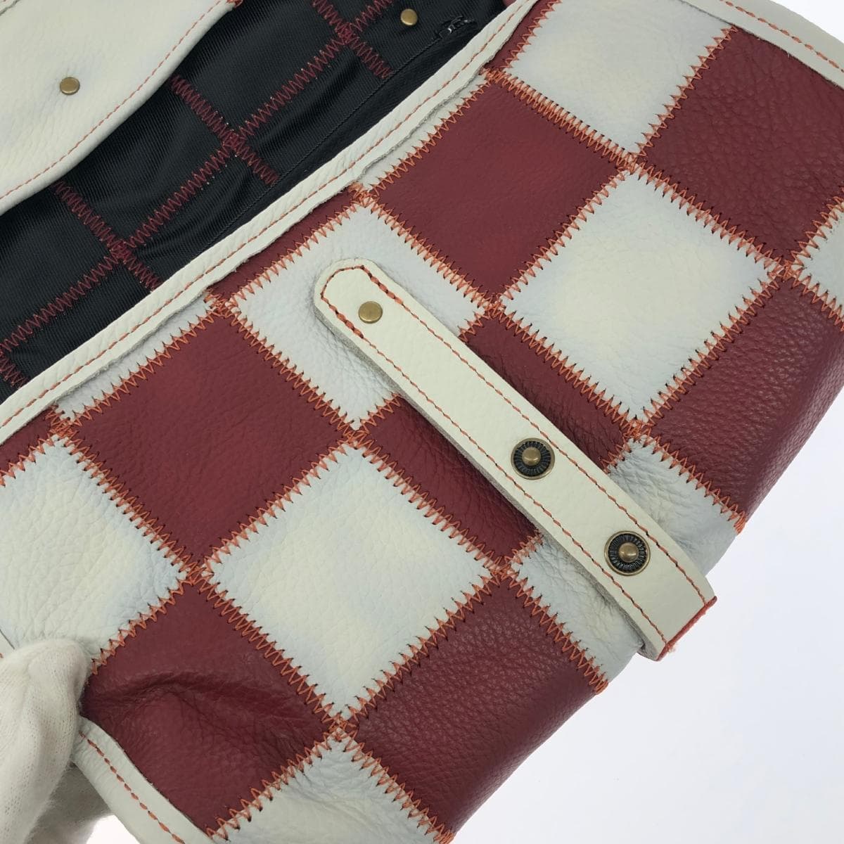 WMY Shoulder Bag Leather/With Key Case White/Red Women's 6