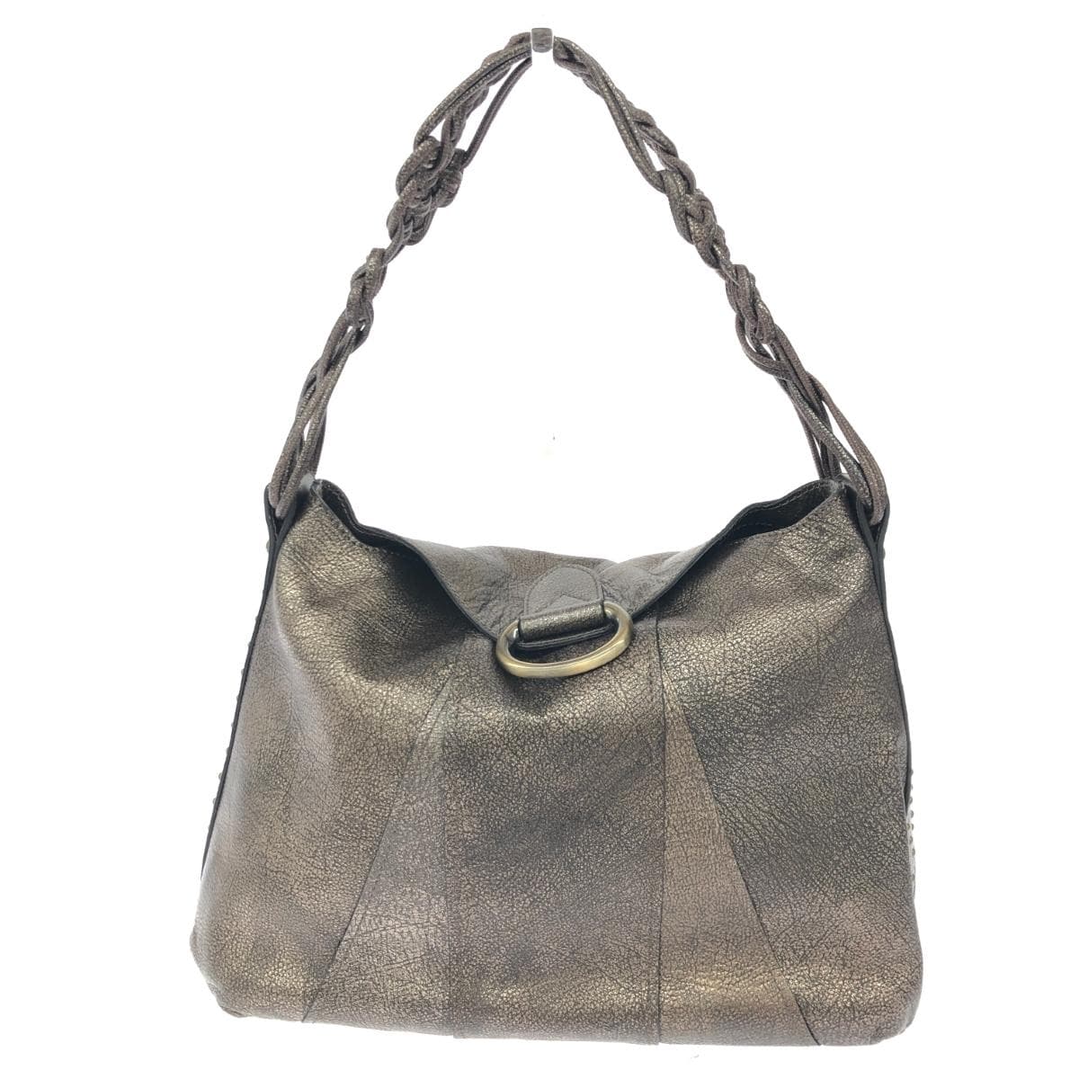 SAZABY One Shoulder Bag Good Condition Leather Bronze Color Women's