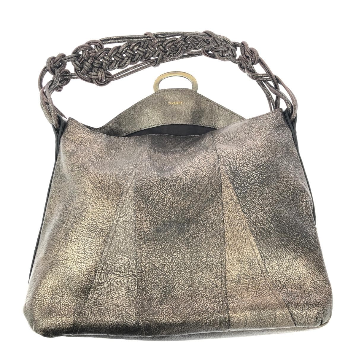 SAZABY One Shoulder Bag Good Condition Leather Bronze Color Women's 6