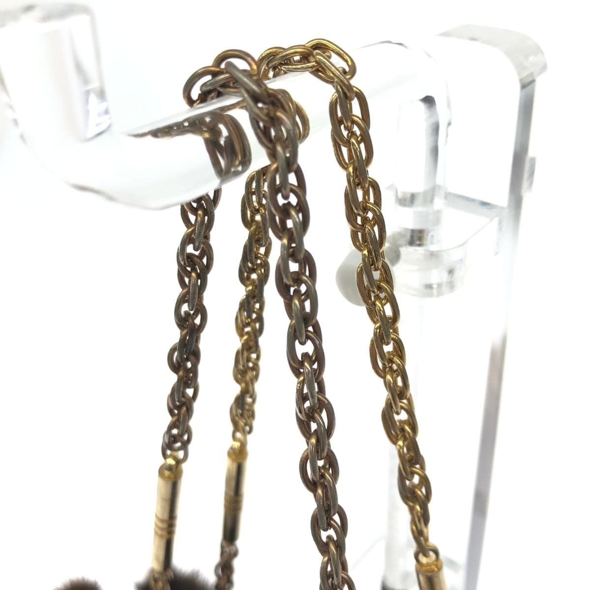 bag handbag Faux Fur synthetic leather brown ladies 4