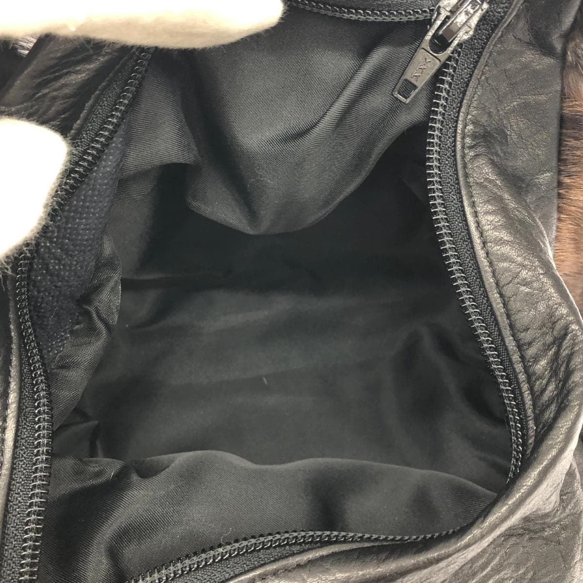 bag handbag fake fur synthetic leather brown ladies 7