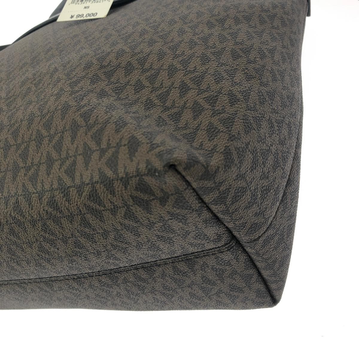 MICHAEL KORS Tote Bag Like New MK Monogram/PVC Black/Brown Ladies 8