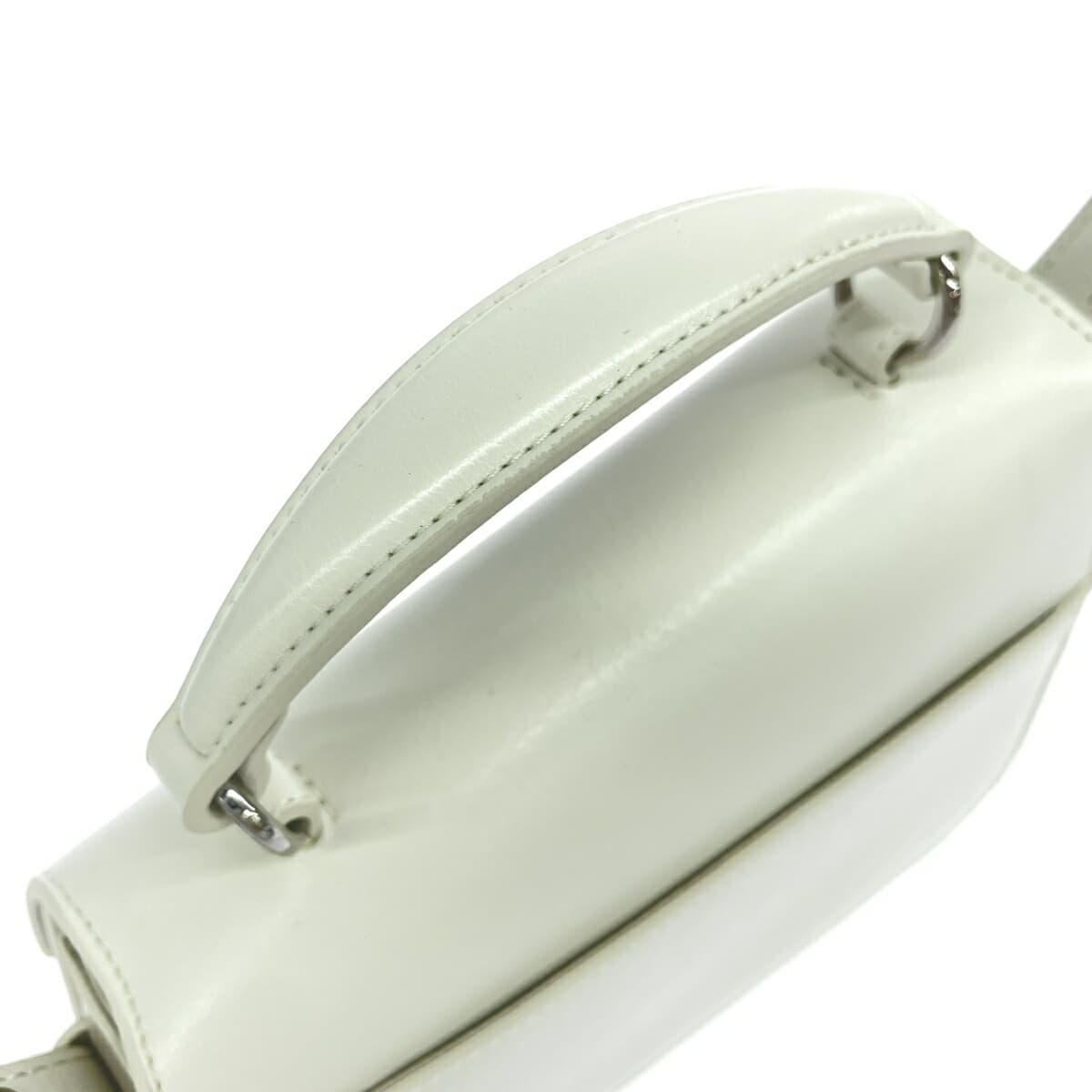 ADD CULUMN Ad Column 2WAY Shoulder Bag Good Condition Leather White Women's 4