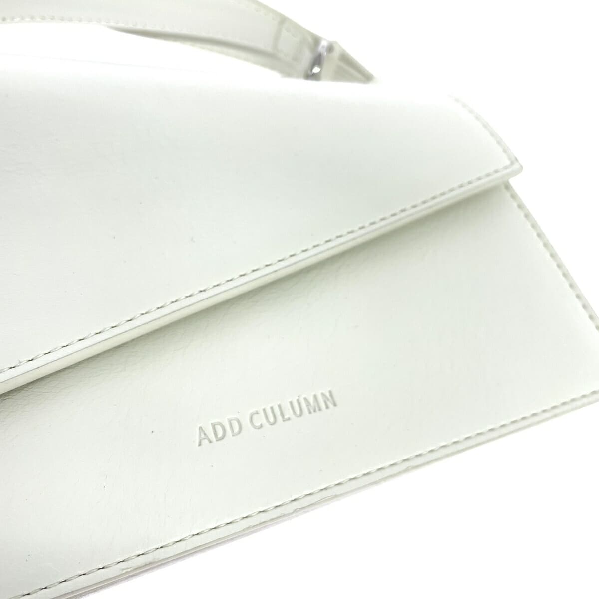 ADD CULUMN Ad Column 2WAY Shoulder Bag Good Condition Leather White Women's 6