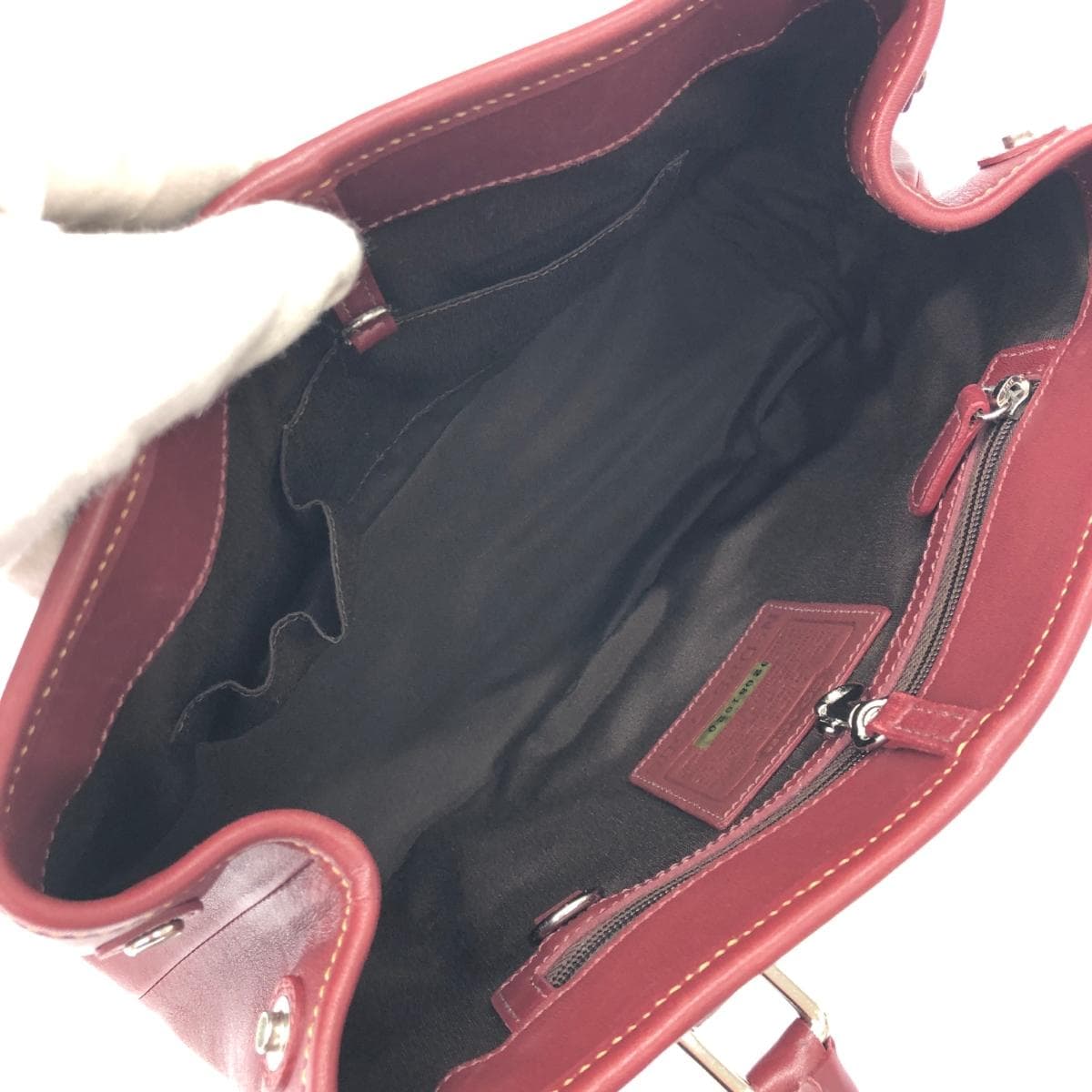 COACH Tote Bag Leather 7586 Bordeaux Ladies 8