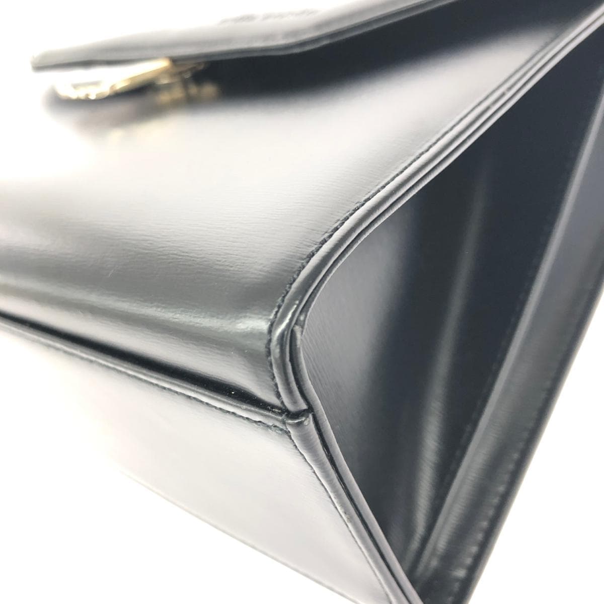 MILA SCHON 2WAY Handbag in excellent condition, formal top handle leather, black, for ladies 9