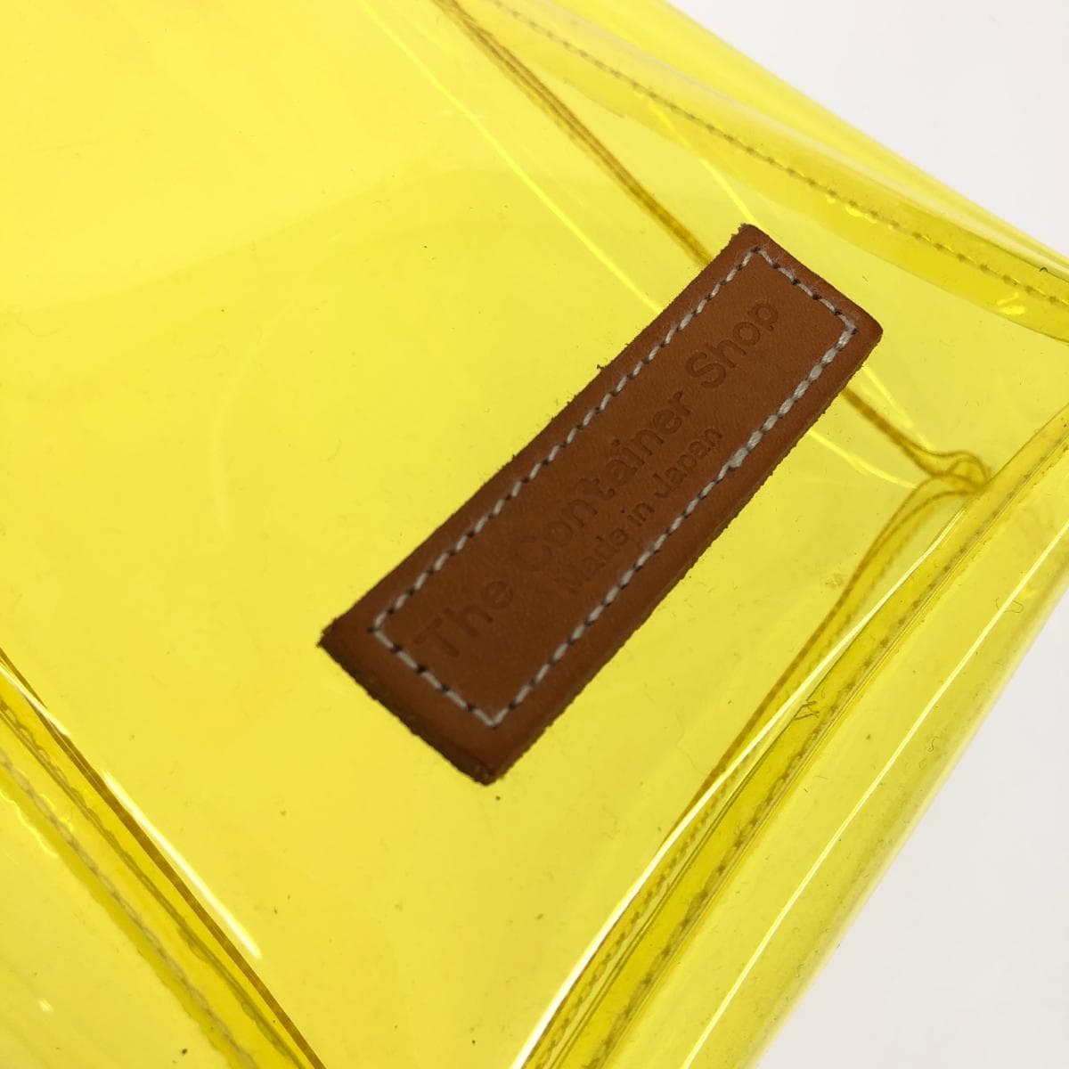 The Container Shop 2WAY Bag Good Condition Vinyl Material / Leather Handle Yellow Ladies 6