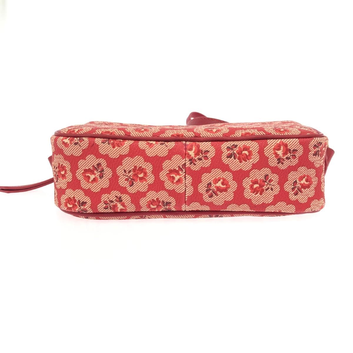 Cath Kidston Mini Shoulder Bag Good Condition Floral Pattern/PVC Red Ladies 4