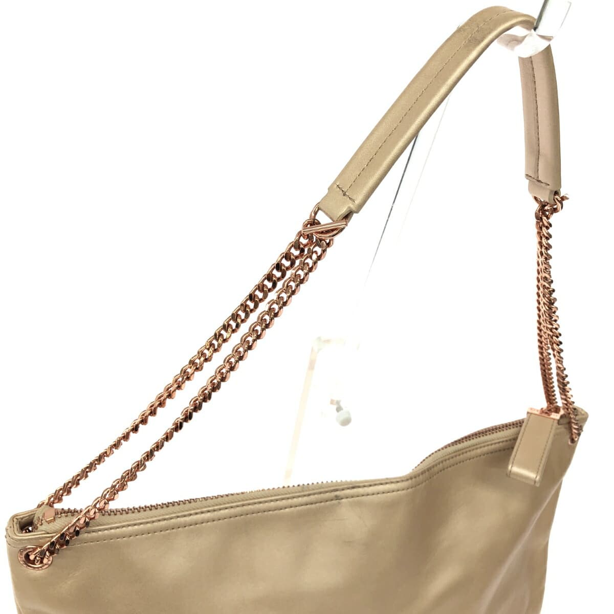 TED BAKER Ted Baker Chain Shoulder Bag Leather Beige Women's 4