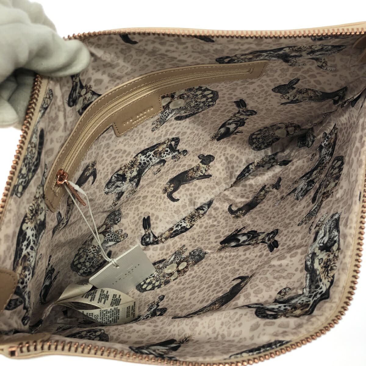 TED BAKER Ted Baker Chain Shoulder Bag Leather Beige Women's 7