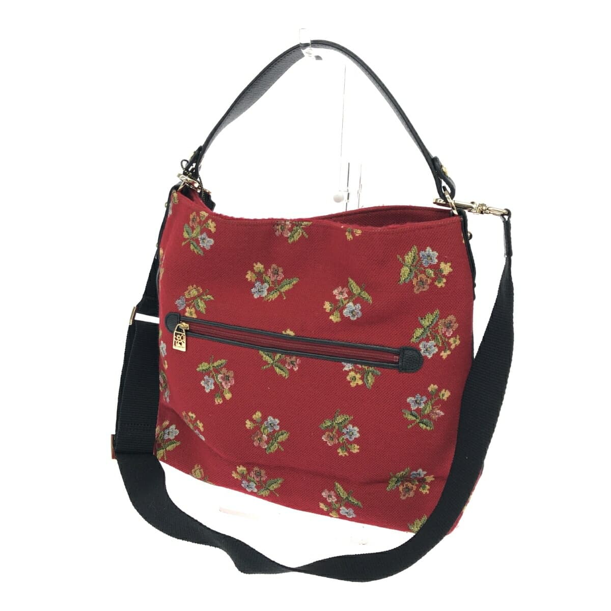 Think Bee 2WAY Shoulder Bag Flower Bouquet / Tapestry Red Ladies 3