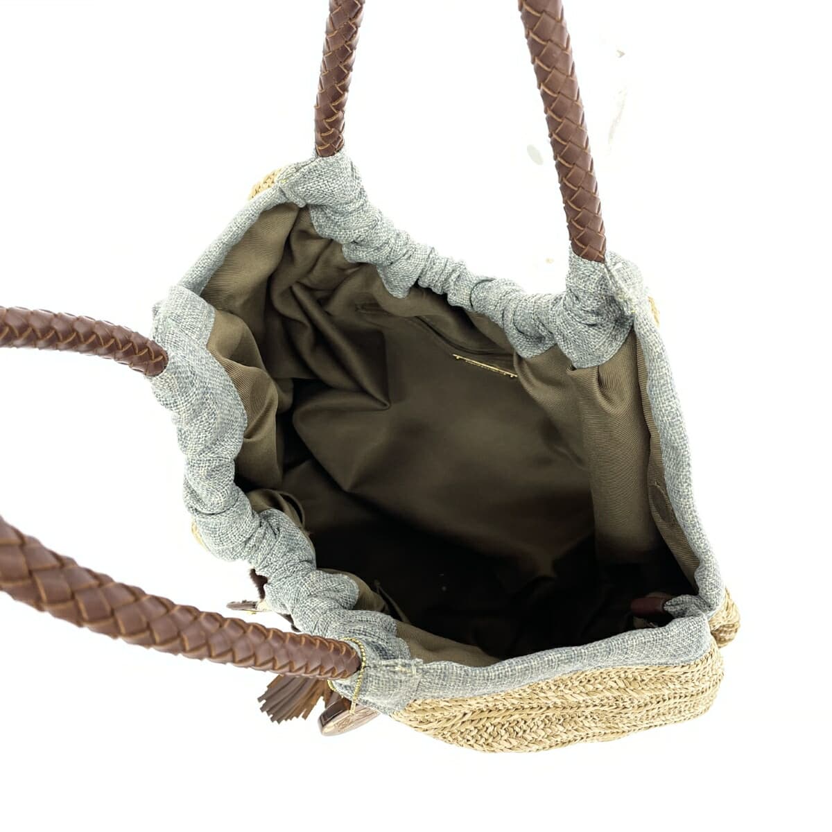 GALLARDA GALANTE Tote Bag - Basket Bag/Tassel/Haircalf - Beige Women's 4