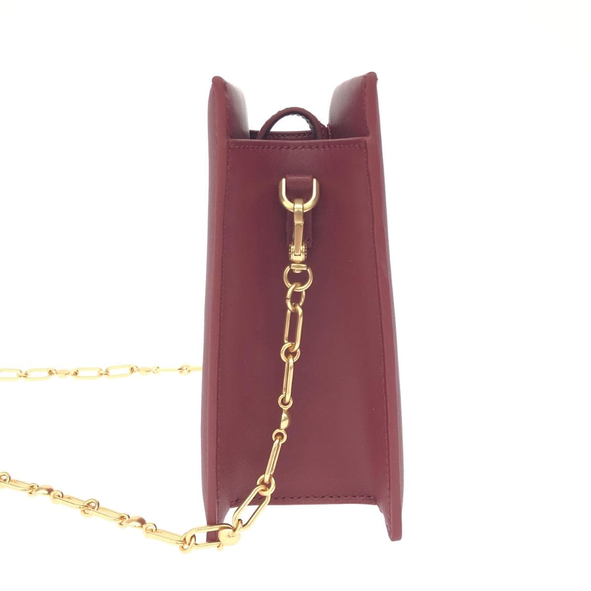 CHARLES&KEITH Chain Shoulder Bag Unused Item PVC Bordeaux Ladies 2