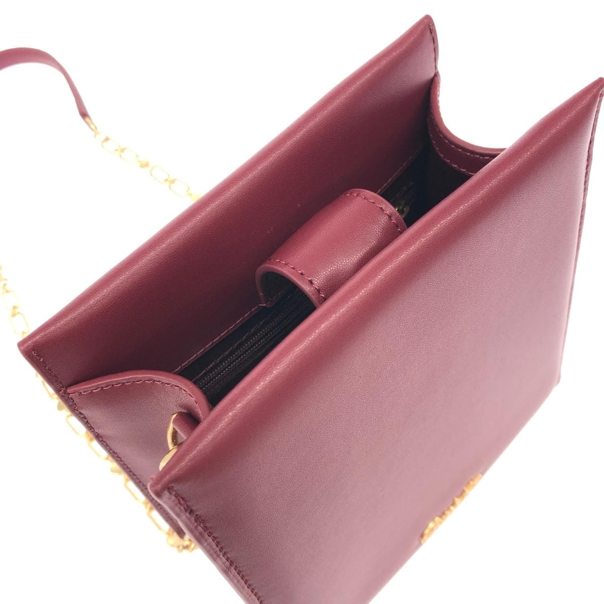 CHARLES&KEITH Chain Shoulder Bag Unused Item PVC Bordeaux Ladies 5