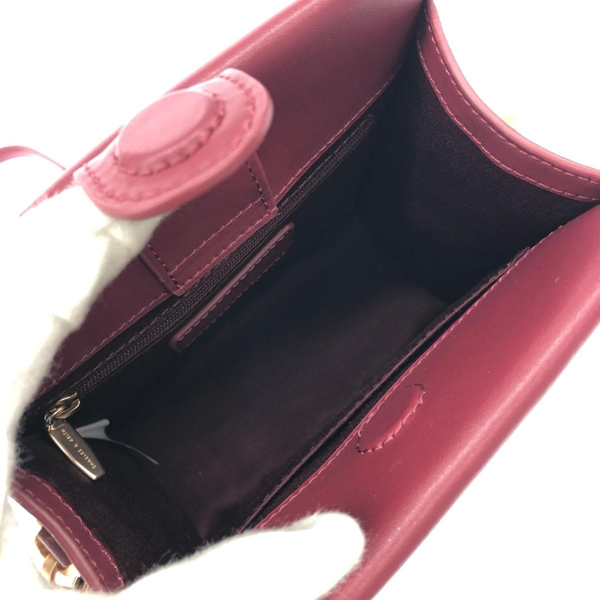 CHARLES&KEITH Chain Shoulder Bag Unused Item PVC Bordeaux Ladies 6
