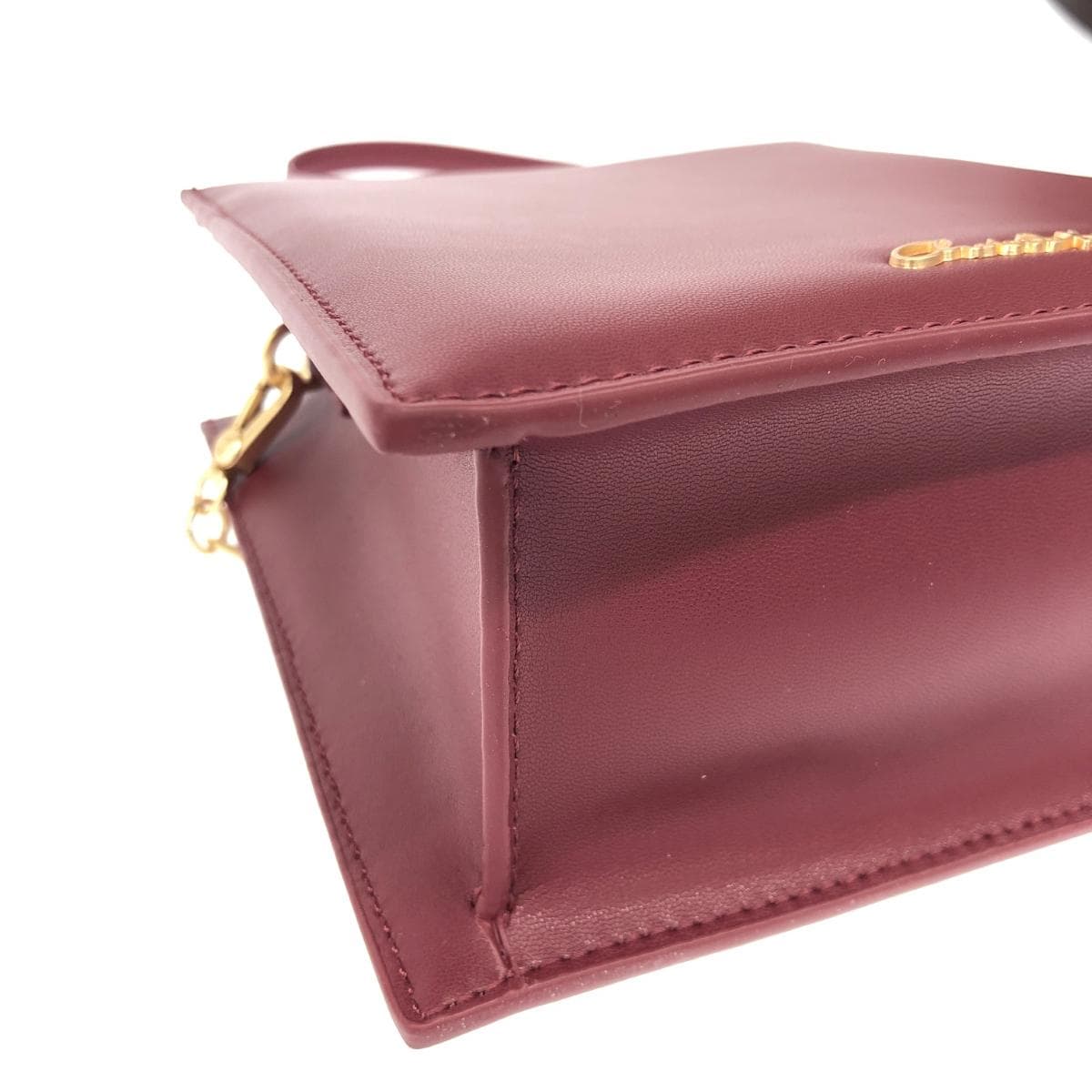 CHARLES&KEITH Chain Shoulder Bag Unused Item PVC Bordeaux Ladies 8