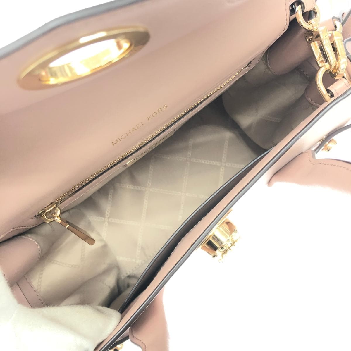 MICHAEL KORS 2WAY Bag Good Condition Leather Pink Women's 7