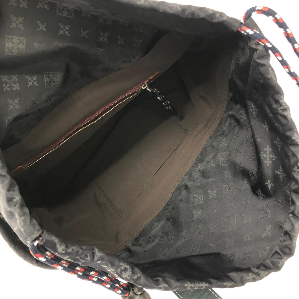 Russet Roshito Tote Bag R Logo Canvas Navy Ladies 6