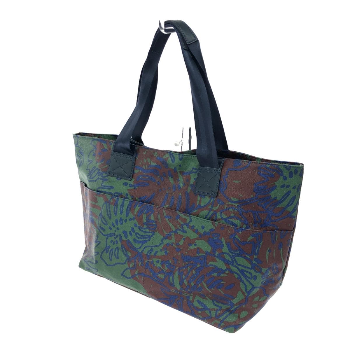 Vivienne Westwood tote bag PVC all-over pattern brown/green unisex 3