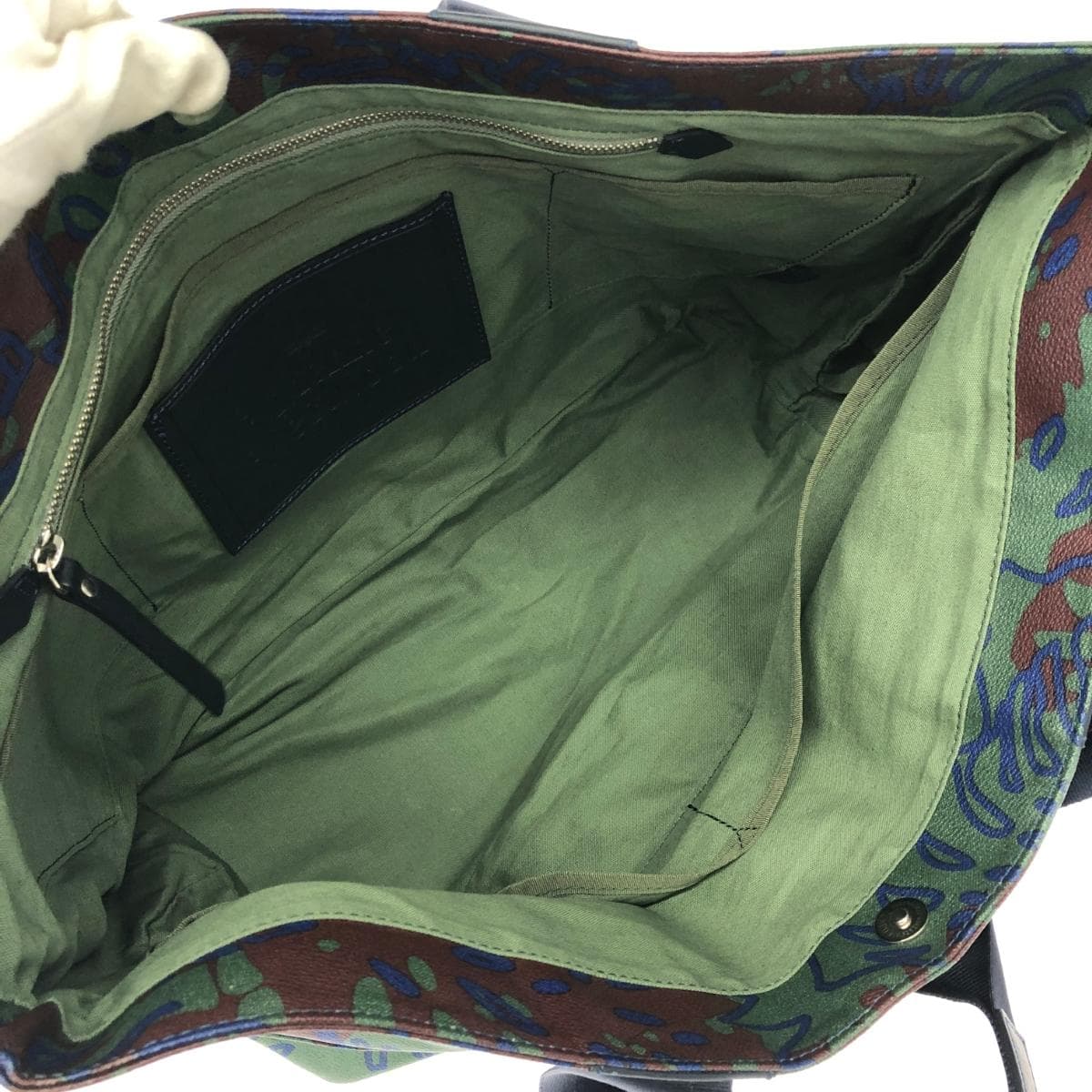 Vivienne Westwood tote bag PVC all-over pattern brown/green unisex 6