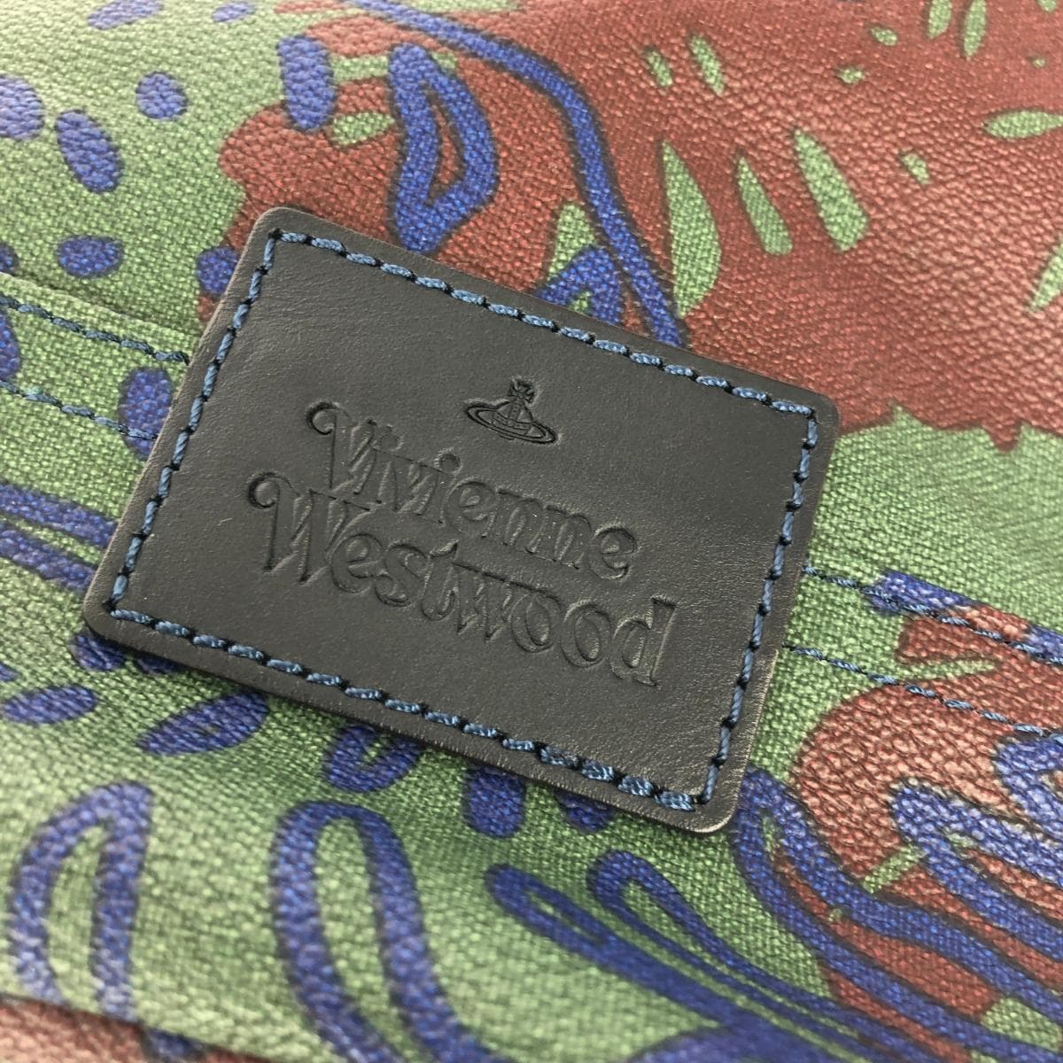 Vivienne Westwood tote bag PVC all-over pattern brown/green unisex 7