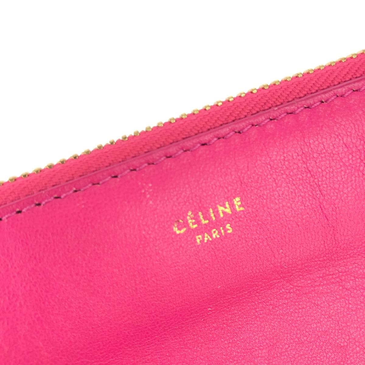 CELINE Celine Shoulder Bag Trio Small Leather Pink Ladies 5