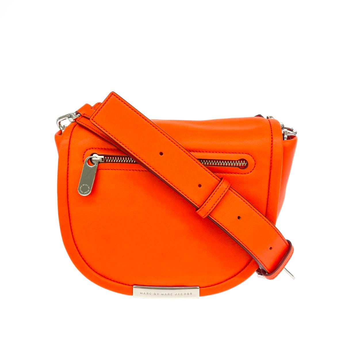 MARC JACOBS LOOK Shoulder Bag Good Condition Leather Half Moon M0004365 Orange Ladies