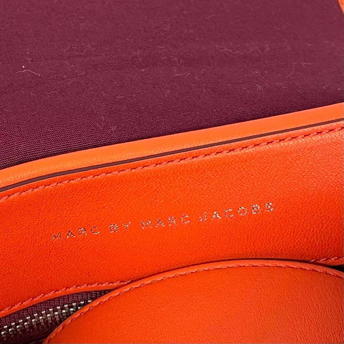 MARC JACOBS LOOK Shoulder Bag Good Condition Leather Half Moon M0004365 Orange Ladies 6