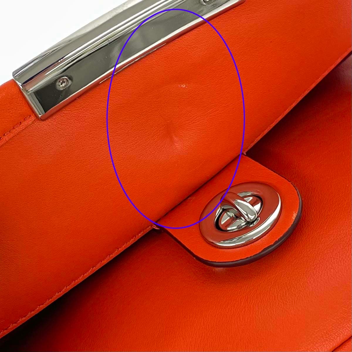 MARC JACOBS LOOK Shoulder Bag Good Condition Leather Half Moon M0004365 Orange Ladies 9