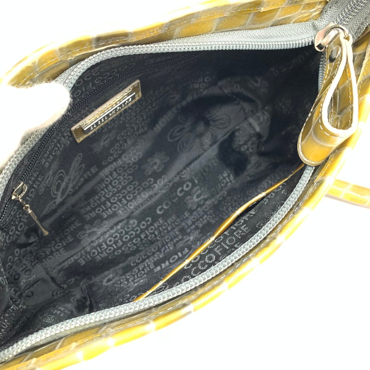 COCCO FIORE Cocco Fiore Shoulder Bag Enamel Yellow Women's 5