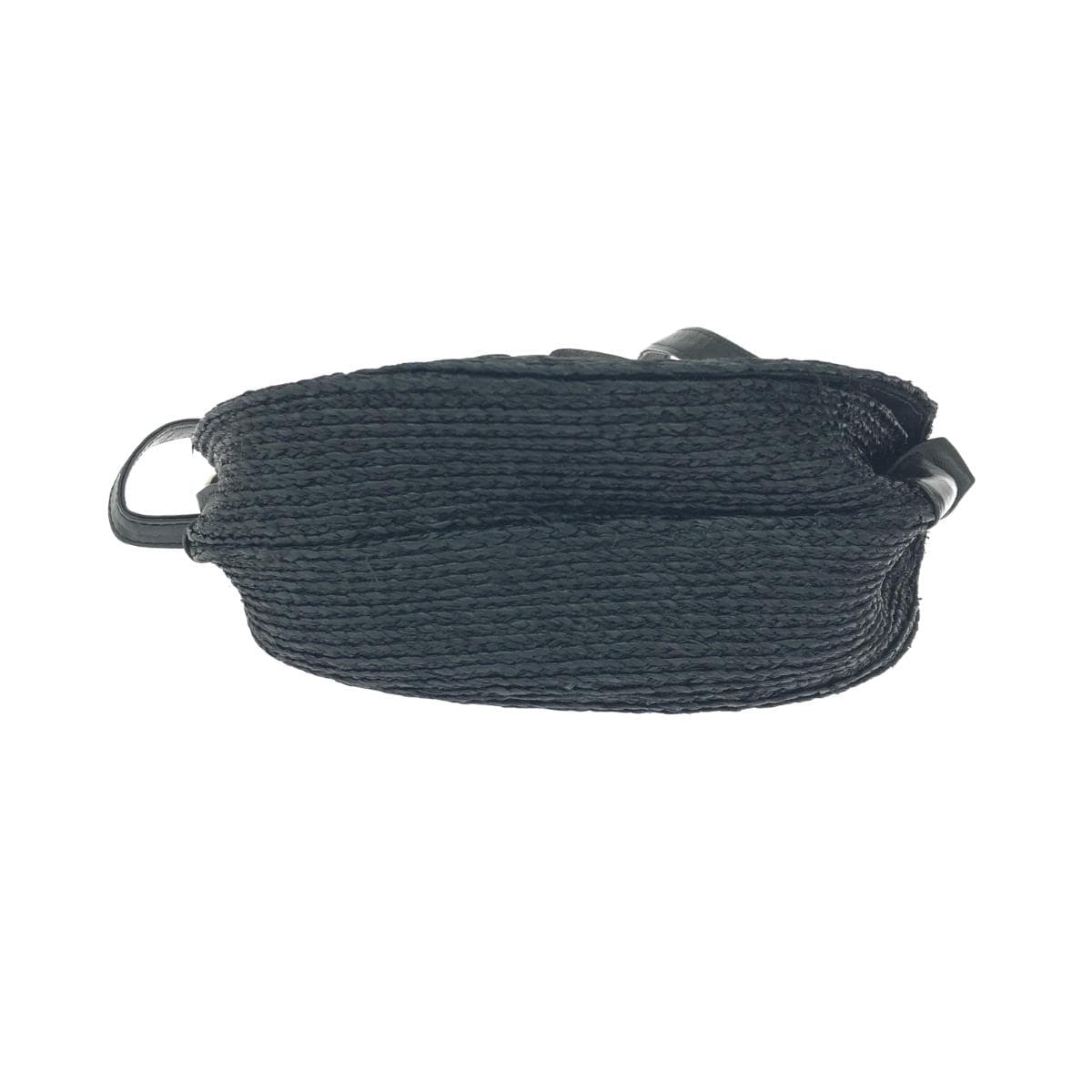 Helen Kaminski Shoulder Bag Raffia Black Ladies 4